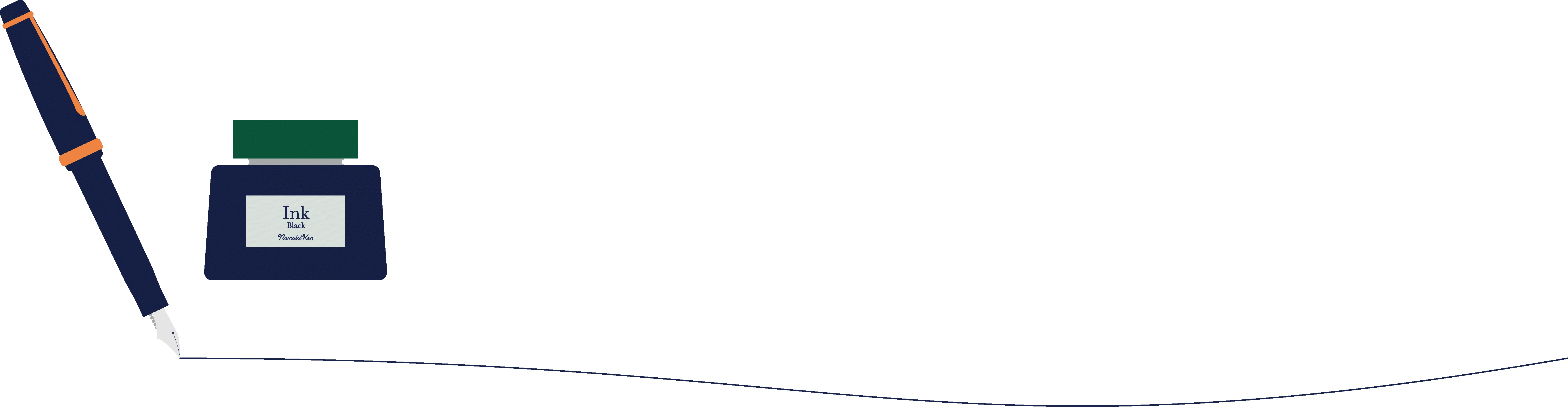 挿絵：万年筆とインク